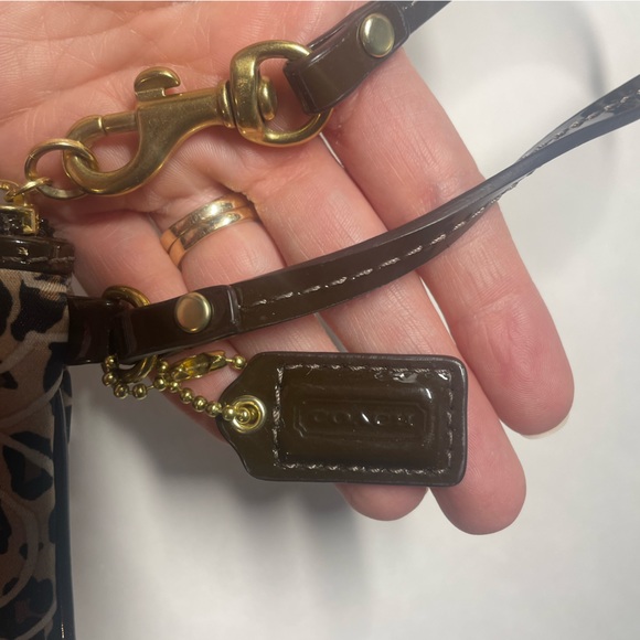 COACH Brown Leopard Wristlet - Picture 4 of 4
